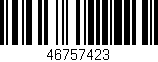 Código de barras (EAN, GTIN, SKU, ISBN): '46757423'