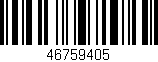Código de barras (EAN, GTIN, SKU, ISBN): '46759405'