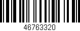 Código de barras (EAN, GTIN, SKU, ISBN): '46763320'