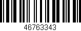 Código de barras (EAN, GTIN, SKU, ISBN): '46763343'
