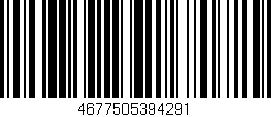 Código de barras (EAN, GTIN, SKU, ISBN): '4677505394291'