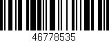 Código de barras (EAN, GTIN, SKU, ISBN): '46778535'