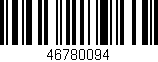 Código de barras (EAN, GTIN, SKU, ISBN): '46780094'