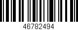 Código de barras (EAN, GTIN, SKU, ISBN): '46782494'