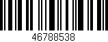 Código de barras (EAN, GTIN, SKU, ISBN): '46788538'
