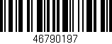 Código de barras (EAN, GTIN, SKU, ISBN): '46790197'