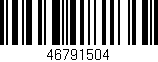 Código de barras (EAN, GTIN, SKU, ISBN): '46791504'