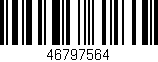 Código de barras (EAN, GTIN, SKU, ISBN): '46797564'