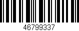 Código de barras (EAN, GTIN, SKU, ISBN): '46799337'