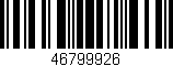Código de barras (EAN, GTIN, SKU, ISBN): '46799926'