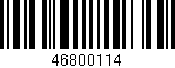 Código de barras (EAN, GTIN, SKU, ISBN): '46800114'