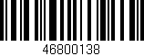 Código de barras (EAN, GTIN, SKU, ISBN): '46800138'