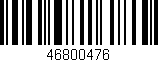 Código de barras (EAN, GTIN, SKU, ISBN): '46800476'