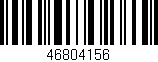 Código de barras (EAN, GTIN, SKU, ISBN): '46804156'