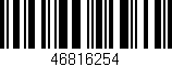 Código de barras (EAN, GTIN, SKU, ISBN): '46816254'