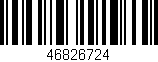 Código de barras (EAN, GTIN, SKU, ISBN): '46826724'