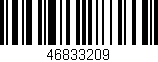 Código de barras (EAN, GTIN, SKU, ISBN): '46833209'