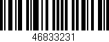 Código de barras (EAN, GTIN, SKU, ISBN): '46833231'
