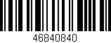 Código de barras (EAN, GTIN, SKU, ISBN): '46840840'