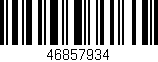 Código de barras (EAN, GTIN, SKU, ISBN): '46857934'
