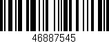 Código de barras (EAN, GTIN, SKU, ISBN): '46887545'