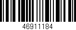 Código de barras (EAN, GTIN, SKU, ISBN): '46911184'