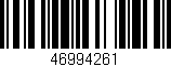 Código de barras (EAN, GTIN, SKU, ISBN): '46994261'