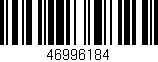 Código de barras (EAN, GTIN, SKU, ISBN): '46996184'