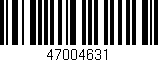 Código de barras (EAN, GTIN, SKU, ISBN): '47004631'