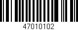 Código de barras (EAN, GTIN, SKU, ISBN): '47010102'