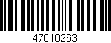 Código de barras (EAN, GTIN, SKU, ISBN): '47010263'