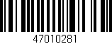 Código de barras (EAN, GTIN, SKU, ISBN): '47010281'