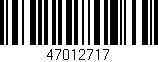 Código de barras (EAN, GTIN, SKU, ISBN): '47012717'