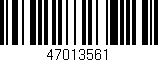 Código de barras (EAN, GTIN, SKU, ISBN): '47013561'