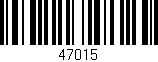 Código de barras (EAN, GTIN, SKU, ISBN): '47015'