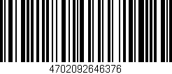 Código de barras (EAN, GTIN, SKU, ISBN): '4702092646376'