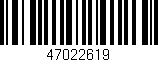 Código de barras (EAN, GTIN, SKU, ISBN): '47022619'