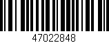 Código de barras (EAN, GTIN, SKU, ISBN): '47022848'
