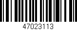 Código de barras (EAN, GTIN, SKU, ISBN): '47023113'