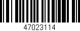 Código de barras (EAN, GTIN, SKU, ISBN): '47023114'