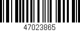 Código de barras (EAN, GTIN, SKU, ISBN): '47023865'