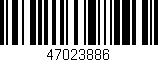 Código de barras (EAN, GTIN, SKU, ISBN): '47023886'