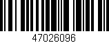 Código de barras (EAN, GTIN, SKU, ISBN): '47026096'