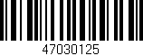 Código de barras (EAN, GTIN, SKU, ISBN): '47030125'