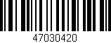 Código de barras (EAN, GTIN, SKU, ISBN): '47030420'