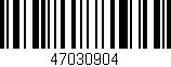 Código de barras (EAN, GTIN, SKU, ISBN): '47030904'