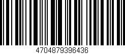 Código de barras (EAN, GTIN, SKU, ISBN): '4704879396436'