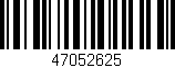 Código de barras (EAN, GTIN, SKU, ISBN): '47052625'