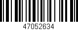 Código de barras (EAN, GTIN, SKU, ISBN): '47052634'