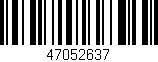 Código de barras (EAN, GTIN, SKU, ISBN): '47052637'
